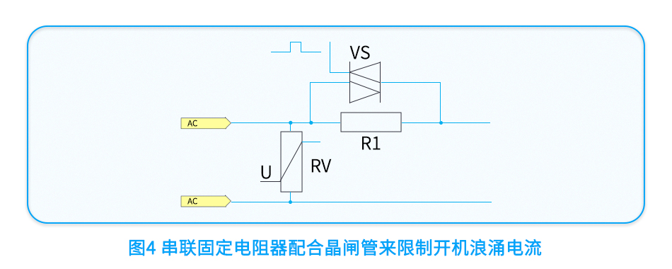 方案四：串联固定电阻器配合晶闸管，来限制输入浪涌电流-.jpg
